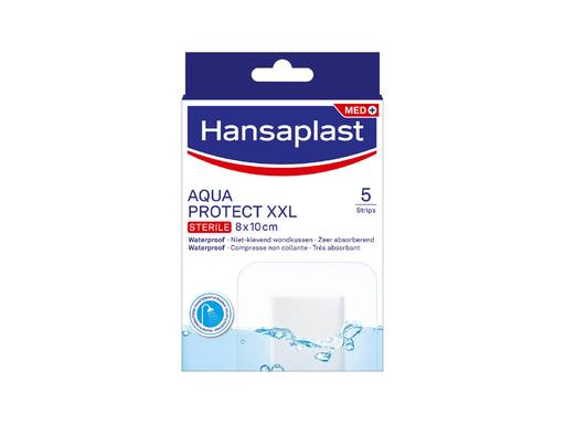 HANSAPLAST Pleisters Aquaprotect XXL Sterile - 8 x 10cm | 5strips 1