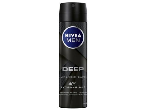 NIVEA Men Deodornt Spray Deep Black Carbon Dark Wood Anti-Transpirant | 150ml 1