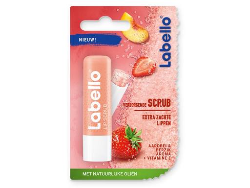 LABELLO Lipscrub Aardbei / Perzik Aroma + Vitamine E | 5.5ml 1