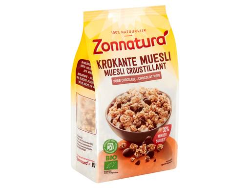 ZONNATURA Biologisch Krokante Muesli Pure Chocolade | 375gr 2